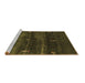 Sideview of Machine Washable Abstract Brown Contemporary Rug, wshcon1640brn