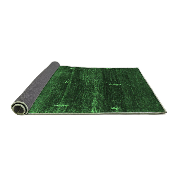 Sideview of Abstract Emerald Green Contemporary Rug, con1640emgrn