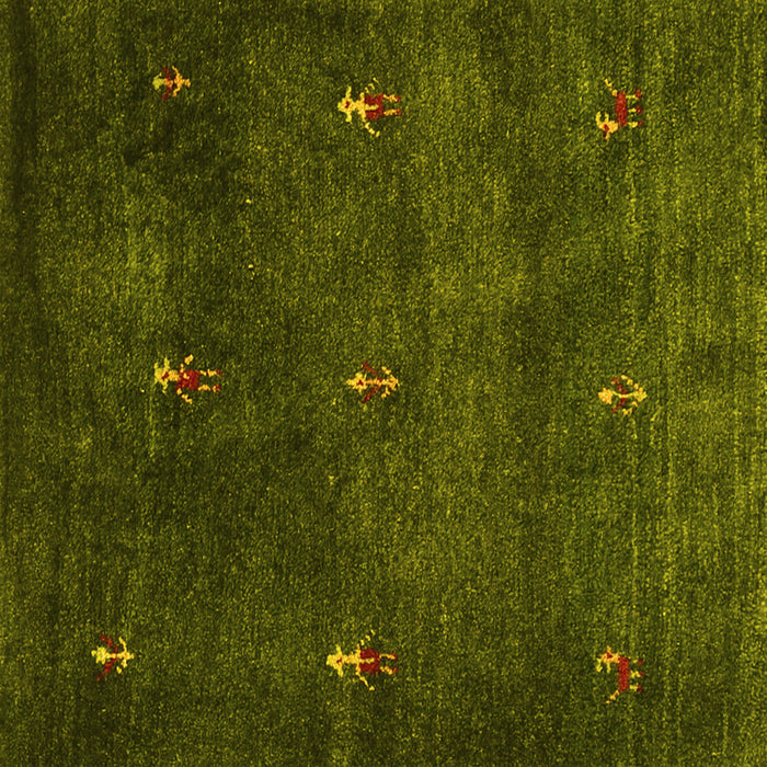 Square Abstract Yellow Contemporary Rug, con1641yw