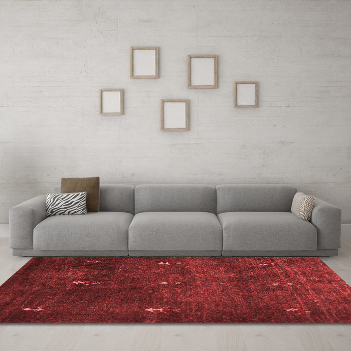 Contemporary Red Washable Rugs