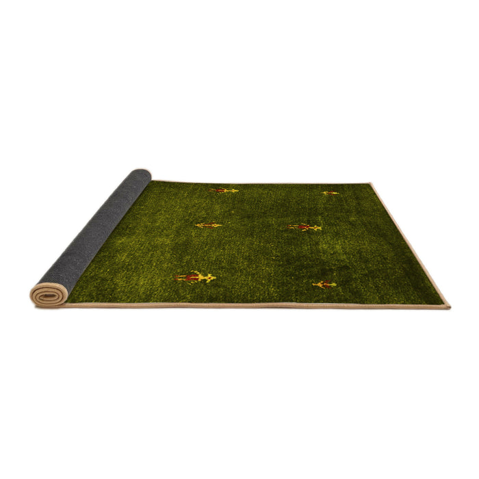 Sideview of Abstract Yellow Contemporary Rug, con1641yw