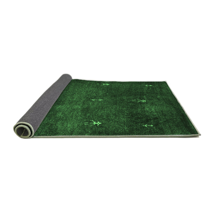Sideview of Abstract Emerald Green Contemporary Rug, con1641emgrn