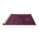 Sideview of Machine Washable Abstract Pink Contemporary Rug, wshcon1641pnk