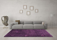 Machine Washable Abstract Purple Contemporary Rug, wshcon1641pur