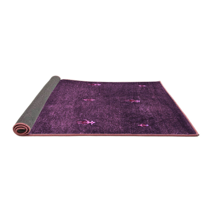 Sideview of Abstract Purple Contemporary Rug, con1641pur