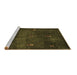 Sideview of Machine Washable Abstract Brown Contemporary Rug, wshcon1641brn