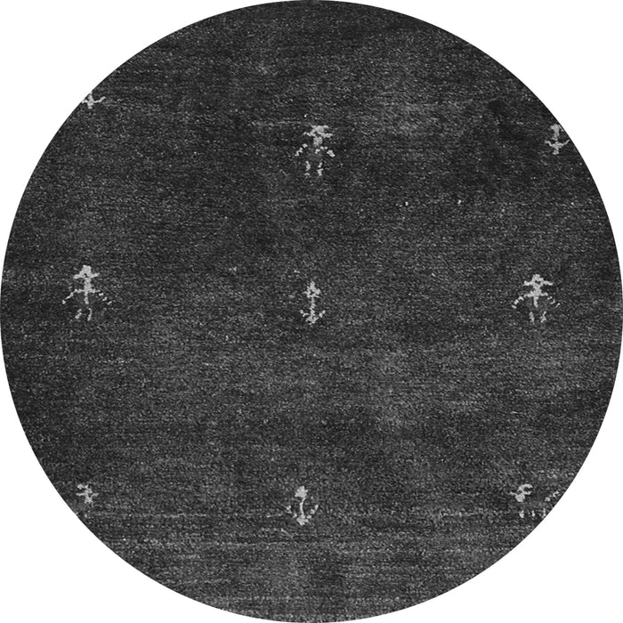 Square Abstract Gray Contemporary Rug, con1641gry