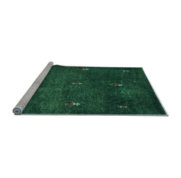 Sideview of Machine Washable Abstract Light Blue Contemporary Rug, wshcon1641lblu