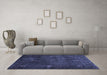 Machine Washable Abstract Blue Contemporary Rug in a Living Room, wshcon1641blu