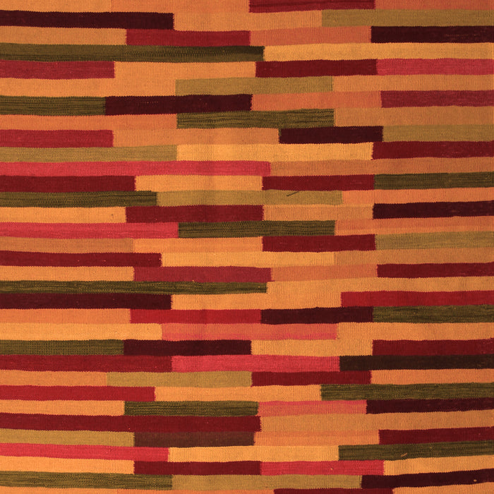 Serging Thickness of Machine Washable Oriental Orange Traditional Area Rugs, wshcon1642org