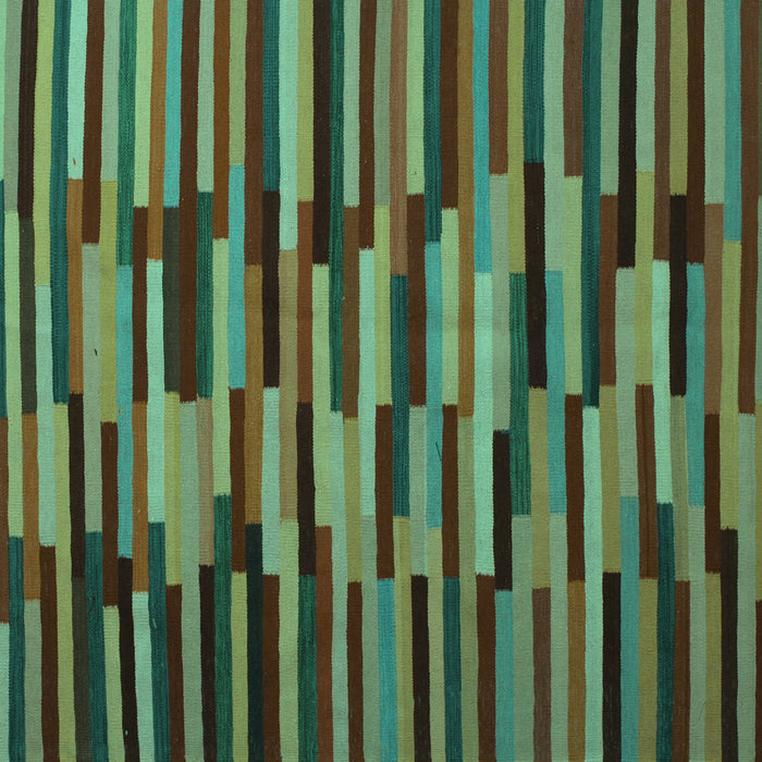 Square Machine Washable Oriental Turquoise Traditional Area Rugs, wshcon1642turq