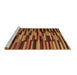 Sideview of Machine Washable Oriental Brown Traditional Rug, wshcon1642brn