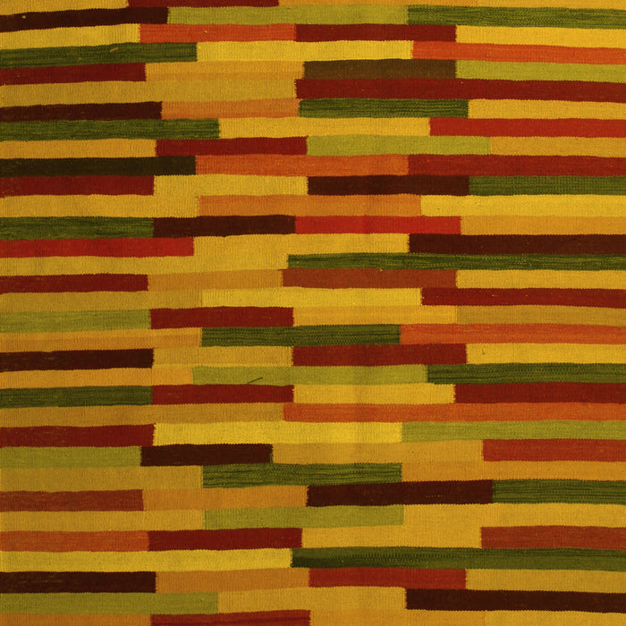 Machine Washable Oriental Yellow Traditional Rug, wshcon1642yw