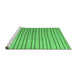 Sideview of Machine Washable Solid Emerald Green Modern Area Rugs, wshcon1643emgrn