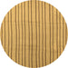 Round Solid Brown Modern Rug, con1643brn