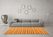 Machine Washable Solid Orange Modern Area Rugs in a Living Room, wshcon1643org