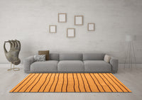 Machine Washable Solid Orange Modern Rug, wshcon1643org