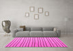 Machine Washable Solid Pink Modern Rug in a Living Room, wshcon1643pnk