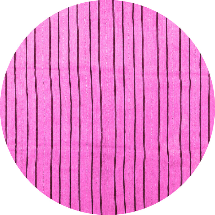 Round Solid Pink Modern Rug, con1643pnk