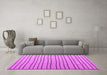 Machine Washable Solid Purple Modern Area Rugs in a Living Room, wshcon1643pur