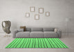 Machine Washable Solid Emerald Green Modern Area Rugs in a Living Room,, wshcon1643emgrn