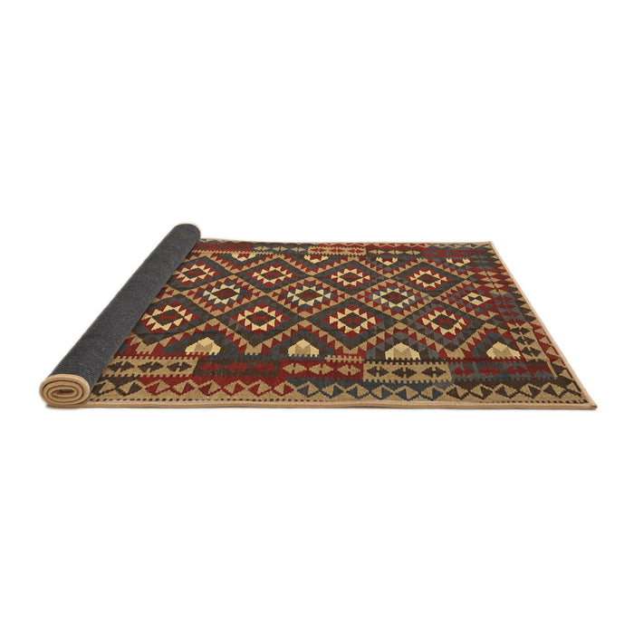 Thickness of Contemporary Saffron Red Southwestern Rug, con1644