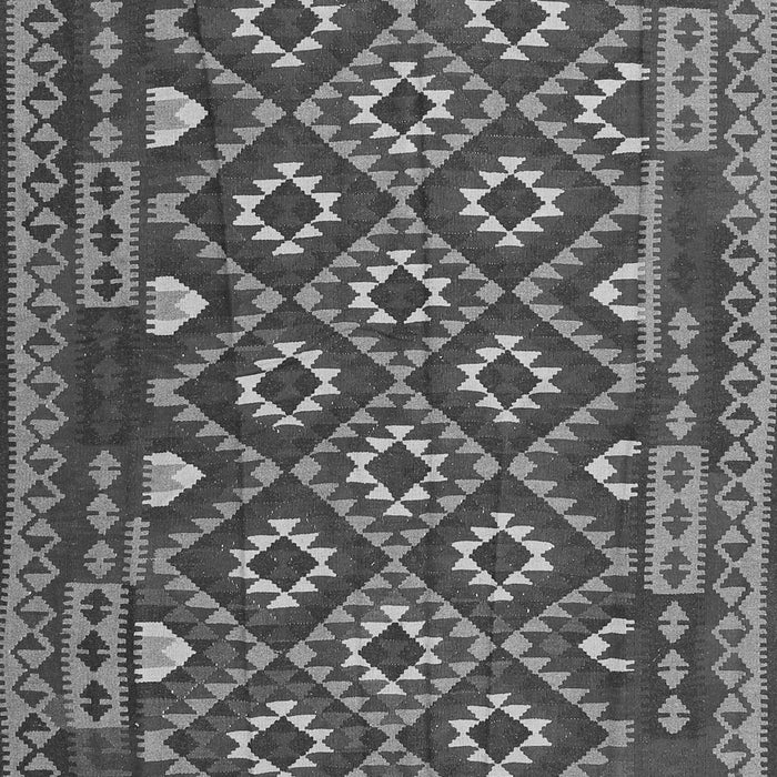 Serging Thickness of Machine Washable Southwestern Gray Country Rug, wshcon1644gry