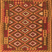 Serging Thickness of Southwestern Orange Country Rug, con1644org