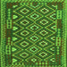 Serging Thickness of Southwestern Green Country Rug, con1644grn