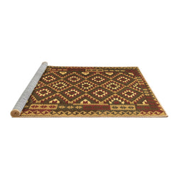Sideview of Machine Washable Southwestern Brown Country Rug, wshcon1644brn