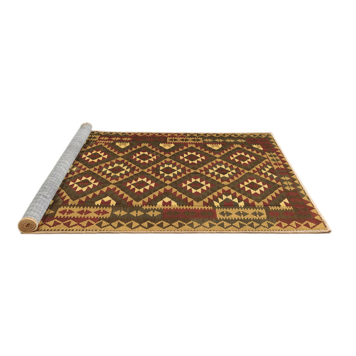 Sideview of Machine Washable Southwestern Brown Country Rug, wshcon1644brn