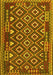 Machine Washable Southwestern Yellow Country Rug, wshcon1644yw