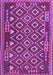 Machine Washable Southwestern Purple Country Area Rugs, wshcon1644pur