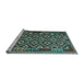 Sideview of Machine Washable Southwestern Light Blue Country Rug, wshcon1644lblu