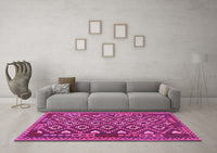 Machine Washable Southwestern Pink Country Rug, wshcon1644pnk