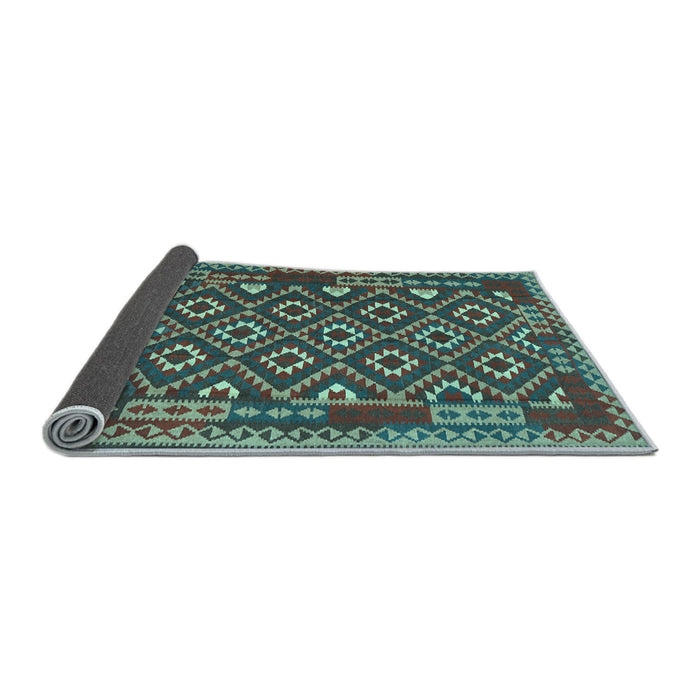 Sideview of Southwestern Light Blue Country Rug, con1644lblu