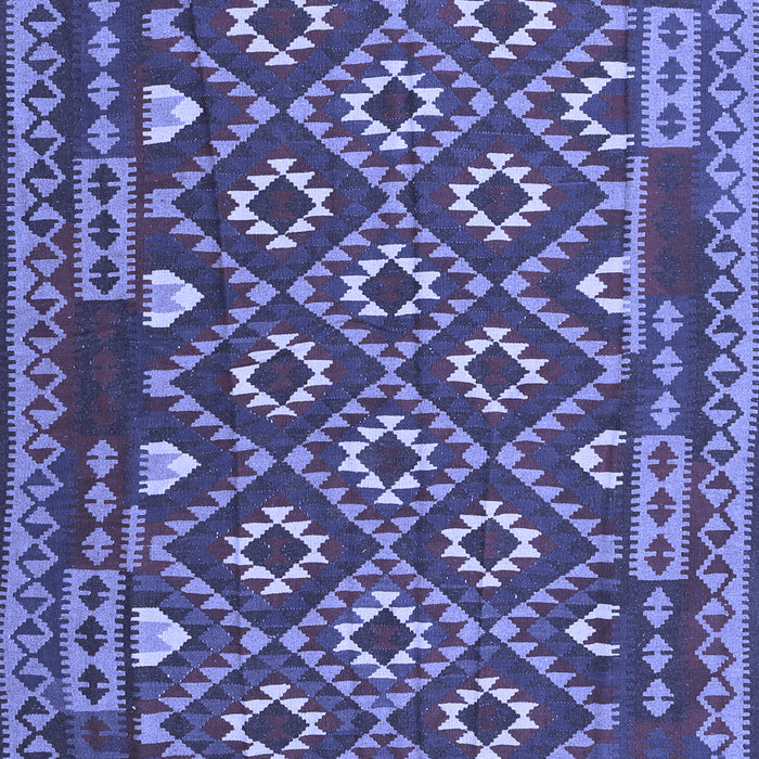 Machine Washable Southwestern Blue Country Rug, wshcon1644blu
