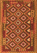 Serging Thickness of Machine Washable Southwestern Orange Country Area Rugs, wshcon1644org