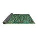 Sideview of Southwestern Turquoise Country Rug, con1644turq