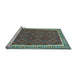 Sideview of Machine Washable Oriental Light Blue Traditional Rug, wshcon1645lblu