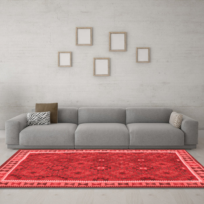 Traditional Red Washable Rugs