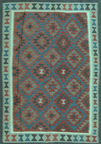 Oriental Light Blue Traditional Rug, con1645lblu