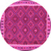 Round Oriental Pink Traditional Rug, con1645pnk