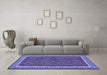 Machine Washable Oriental Blue Traditional Rug in a Living Room, wshcon1645blu