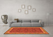 Machine Washable Oriental Orange Traditional Area Rugs in a Living Room, wshcon1645org