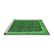 Sideview of Machine Washable Oriental Emerald Green Traditional Area Rugs, wshcon1645emgrn