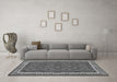 Machine Washable Oriental Gray Traditional Rug in a Living Room,, wshcon1645gry