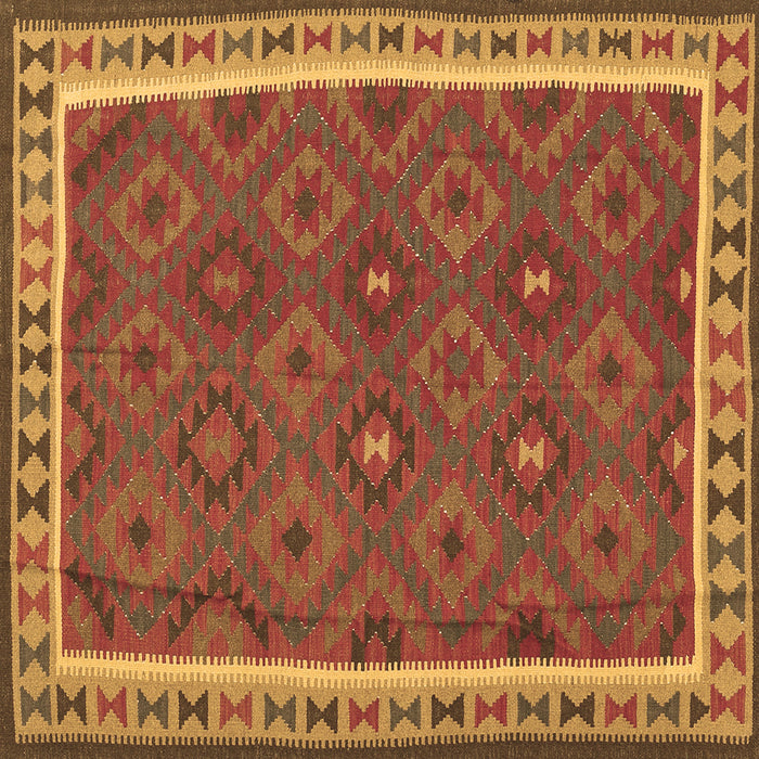 Square Oriental Brown Traditional Rug, con1645brn