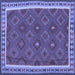 Square Oriental Blue Traditional Rug, con1645blu