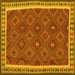 Square Machine Washable Oriental Yellow Traditional Rug, wshcon1645yw